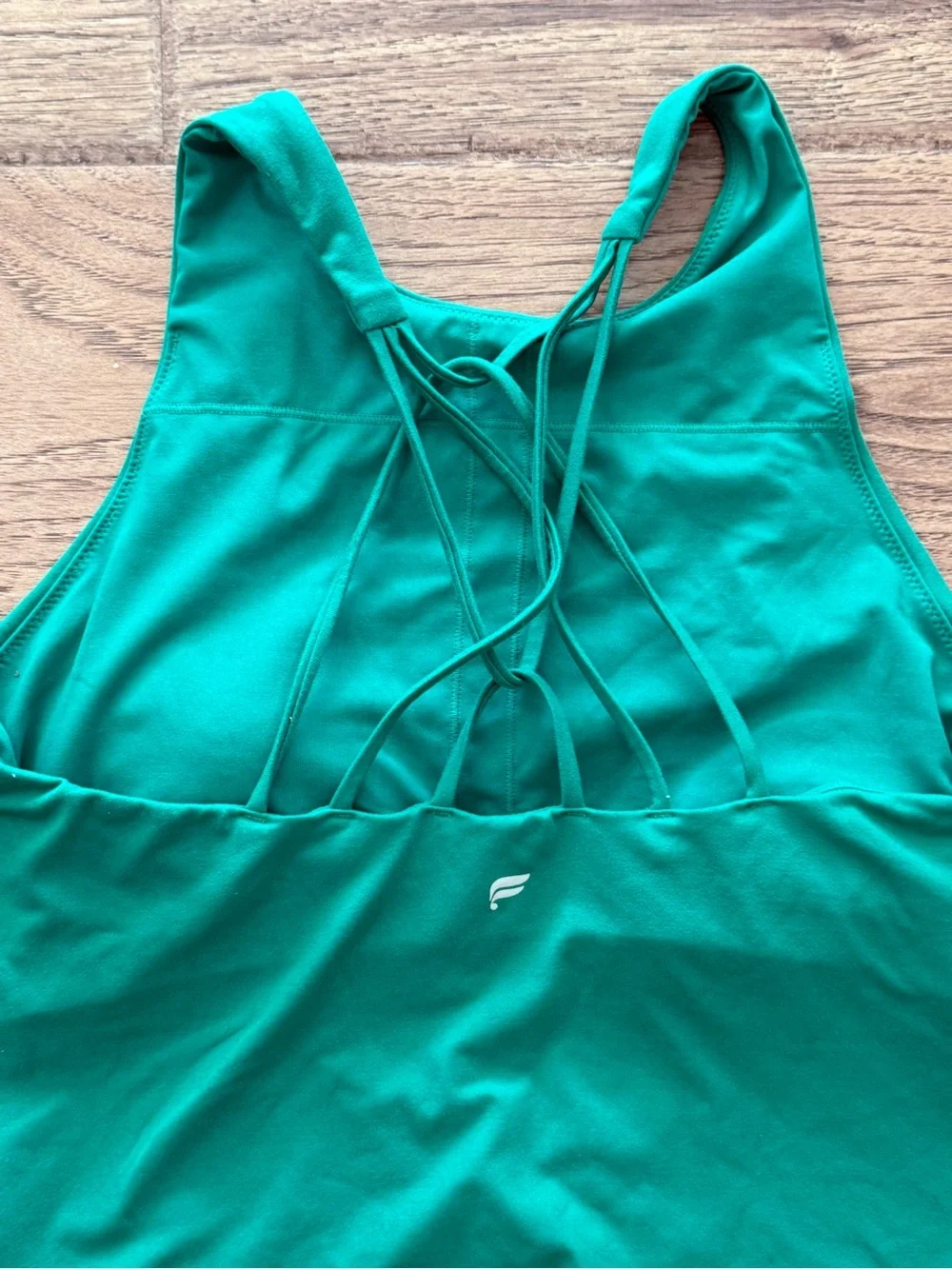 Fabletics Green Matching Set Crop Top & Skirt Set